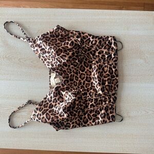 River Island Brown Leopard Kids One Piece
